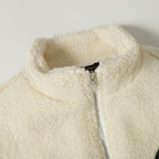 Chrome Hearts Horseshoe Embroidered Sherpa Jacket - Black Cream Gothic Coat 825