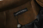 Chrome Hearts Cross Patch Suede Jacket - Brown Gothic Streetwear Outerwear 8833