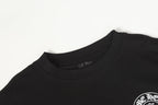 Chrome Hearts Logo Flag Long Sleeve Tee - Black White Gothic Street T-Shirt K2126
